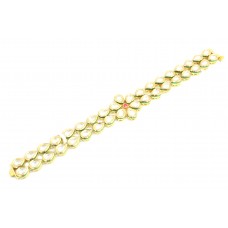 Handmade Jadau Jewelry Fashion India Bracelet Gold Plated Uncut Zircon Stone - 4